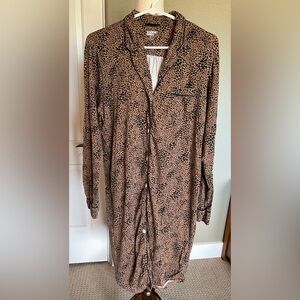 Lands' End Animal Print pajama shirt